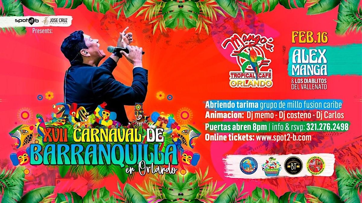 Alex Manga y Los Diablitos Carnaval de Barranquilla en Orlando