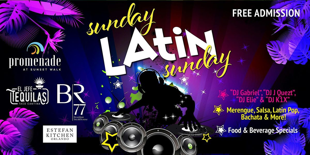 Promenade "Sunday-Latin-Sunday" Every Sunday Evening, Beginning April 7th