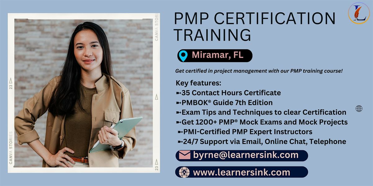 PMP Exam Preparation Training Classroom Course in Miramar, FL