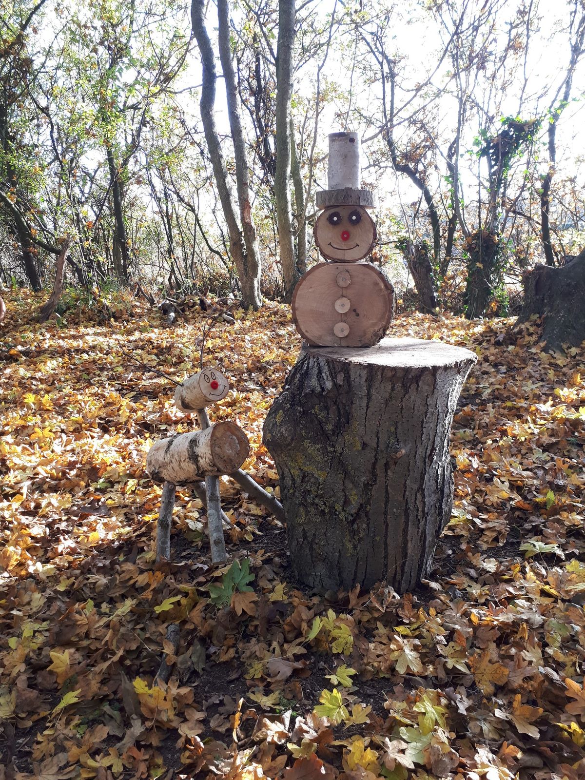 Reindeer making in the woods