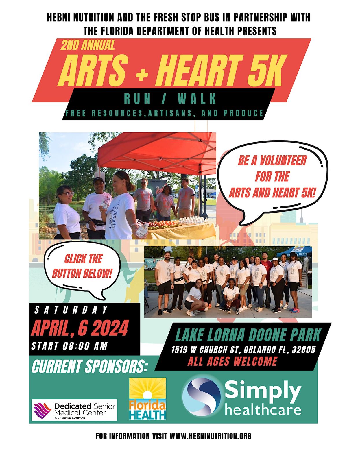 Volunteers needed - Arts and Heart 5k: Community Health Fair