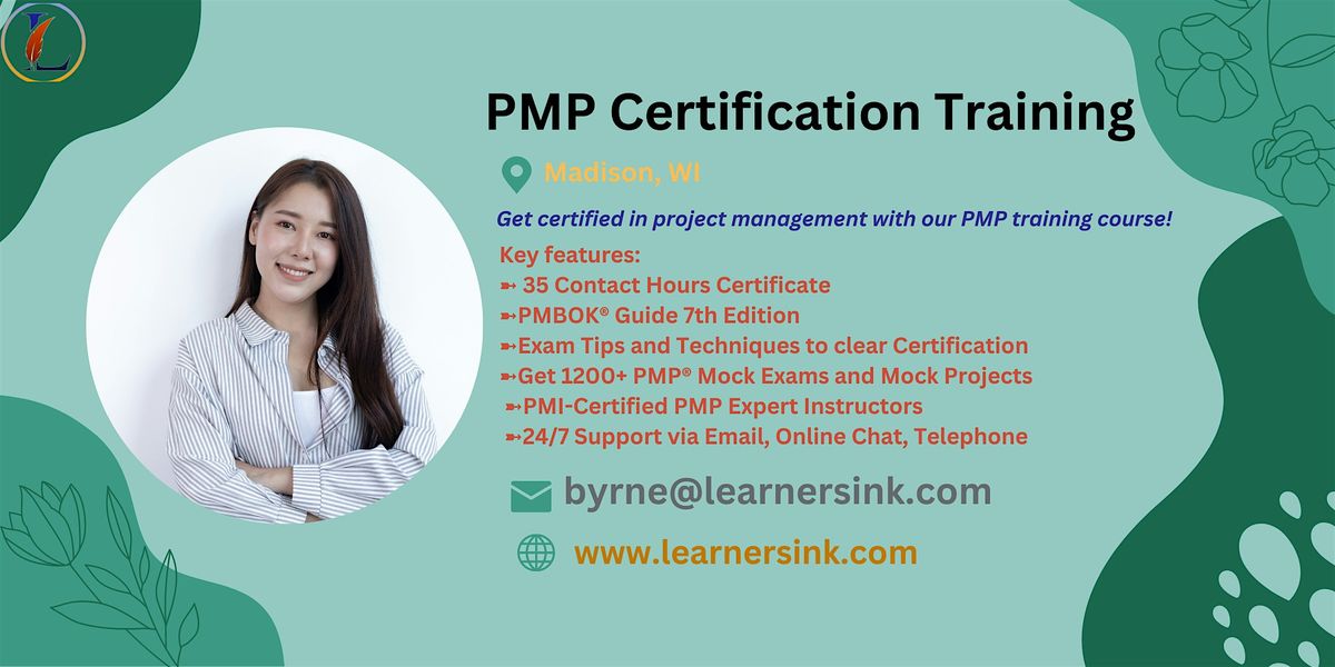 Confirmed 4 Day PMP Bootcamp In Madison, WI