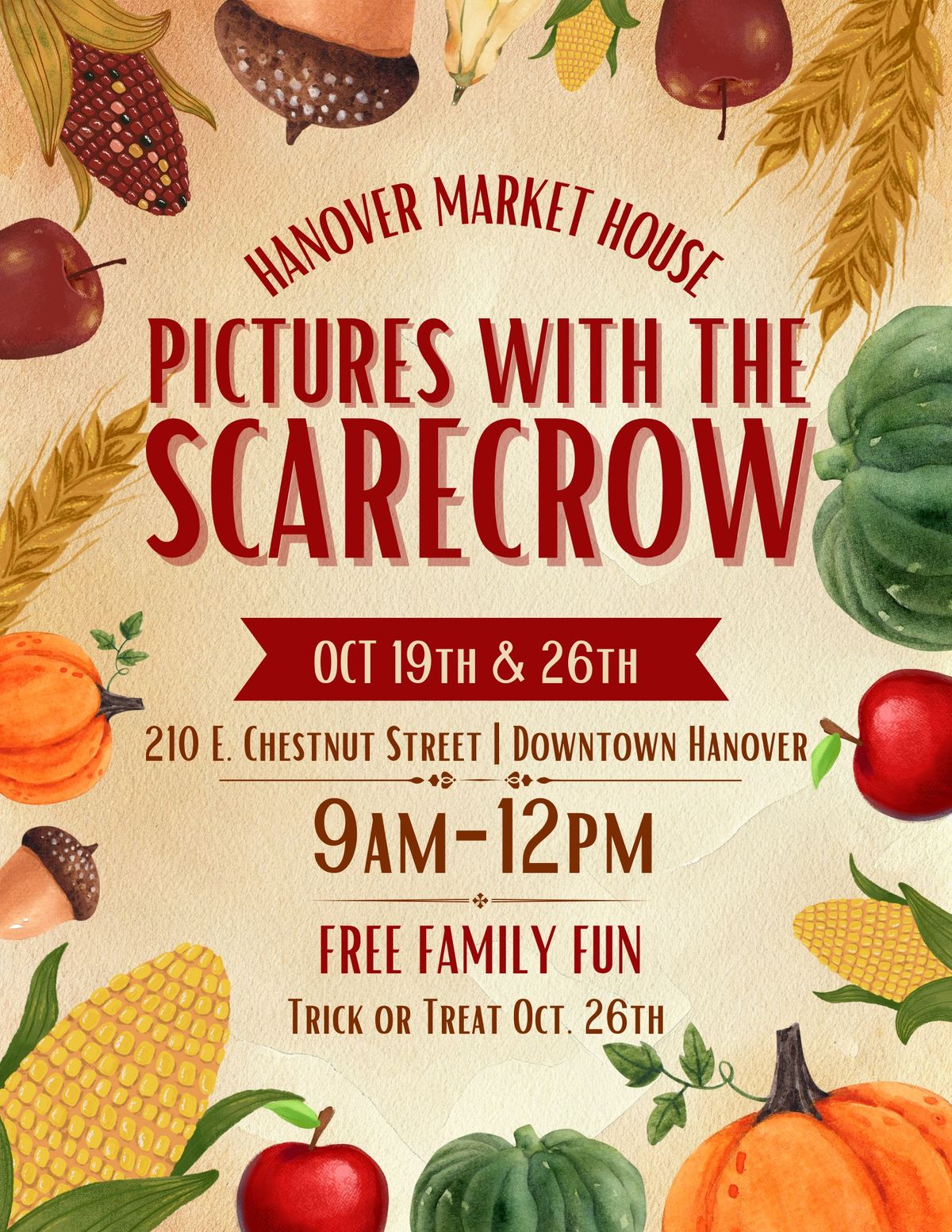 Pictures with the Scarecrow - Hanover Market House - 2024