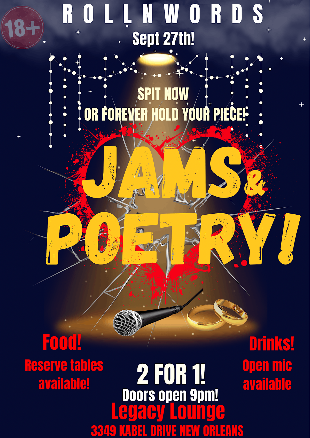 JAMS & POETRY!!! ROLLNWORDS LIVE