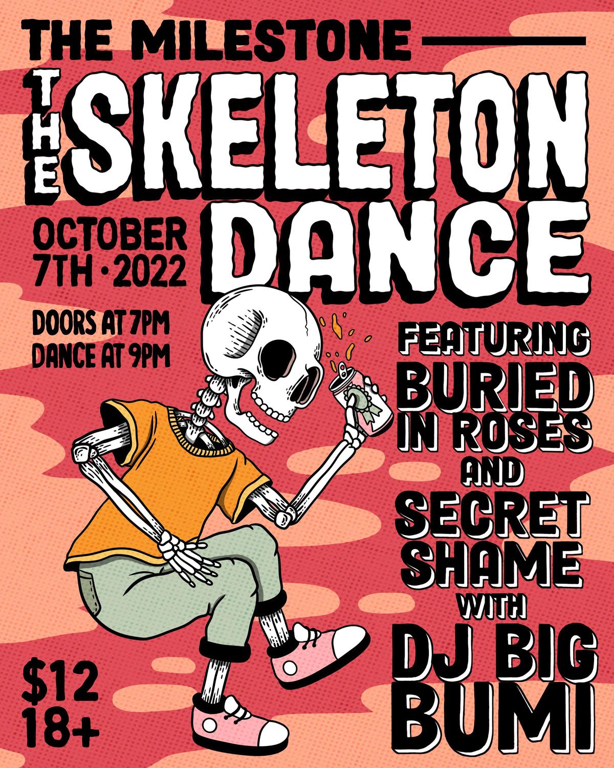 SKELETON DANCE at The Milestone with BURIED IN ROSES, SECRET SHAME & MORE