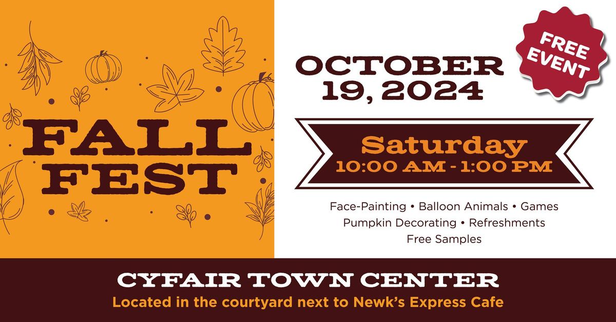 Fall Fest at Cyfair Town Center - FREE EVENT!