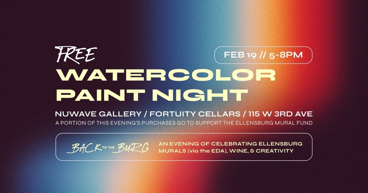 Free Watercolor Paint Night to Support Downtown Mural Restoration