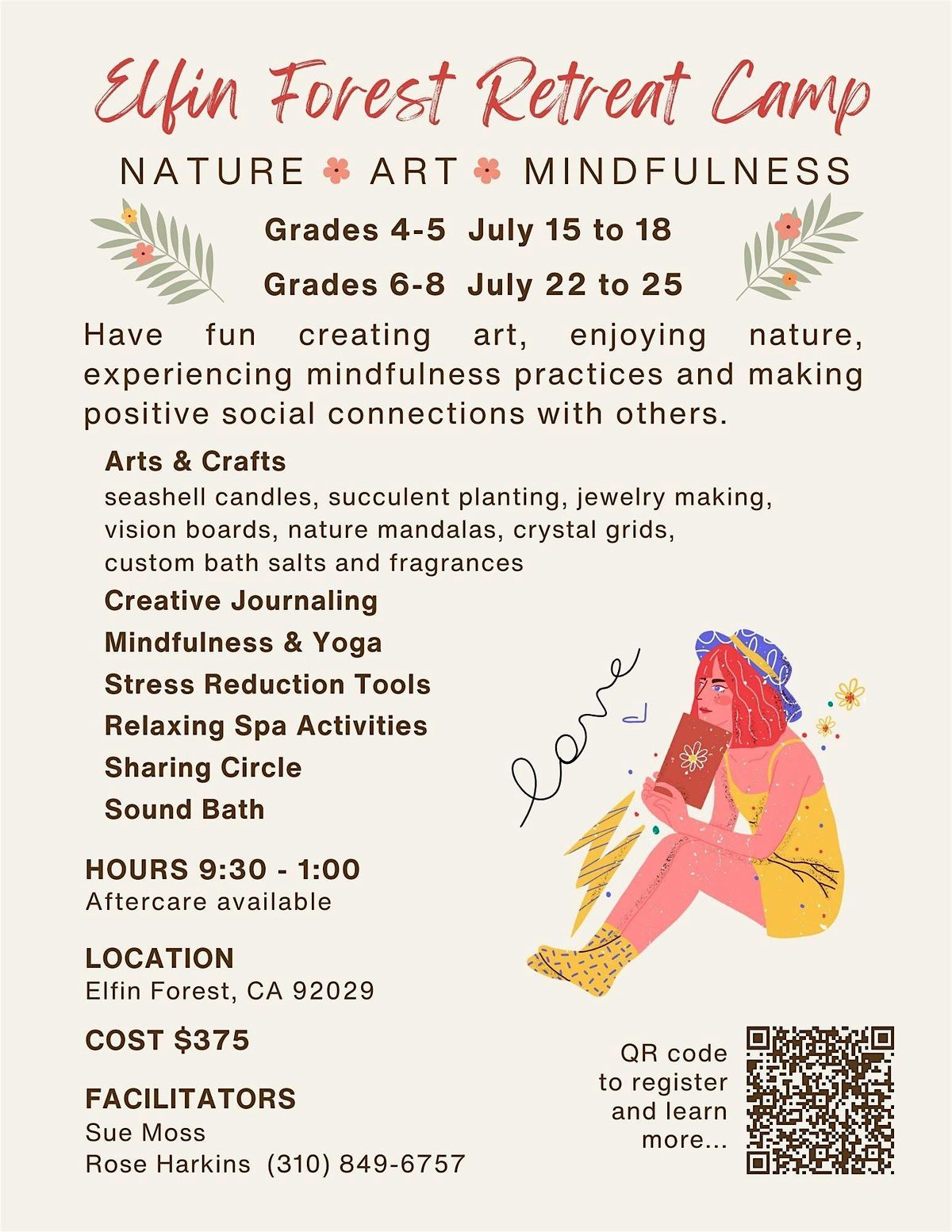 Summer Camp for Tween & Teen Girls * Nature * Art * Mindfulness 9-11