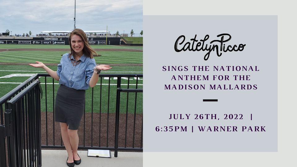 Catelyn Picco Sings The National Anthem for The Madison Mallards