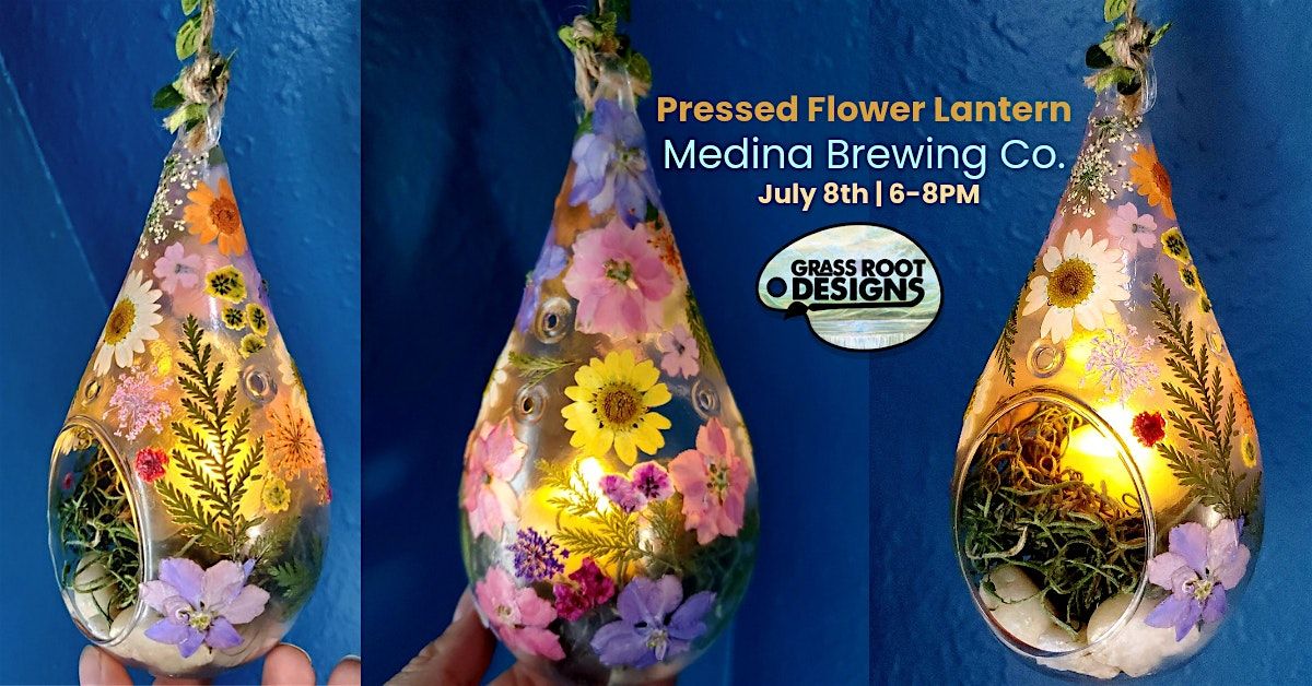 Pressed Flower Lantern | Medina Brewing Co.