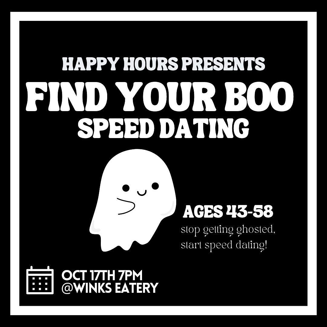 Find your Boo Speed Dating Ages 43-58 @Winks Eatery (London)