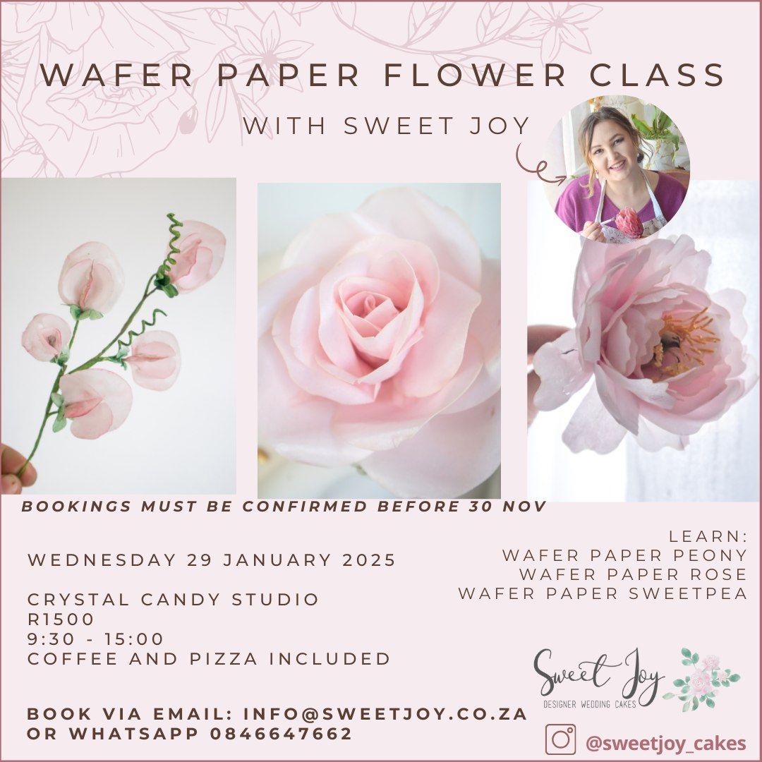 Wafer Paper Flowers Workshop