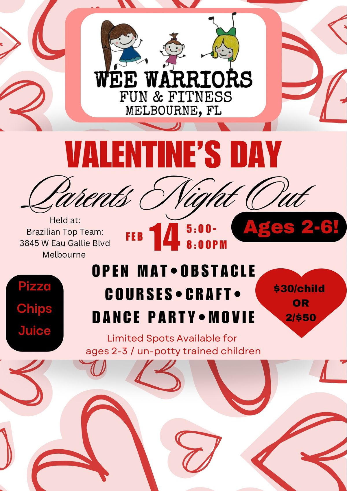 Valentines Day PARENTS NIGHT OUT \u2763\ufe0f