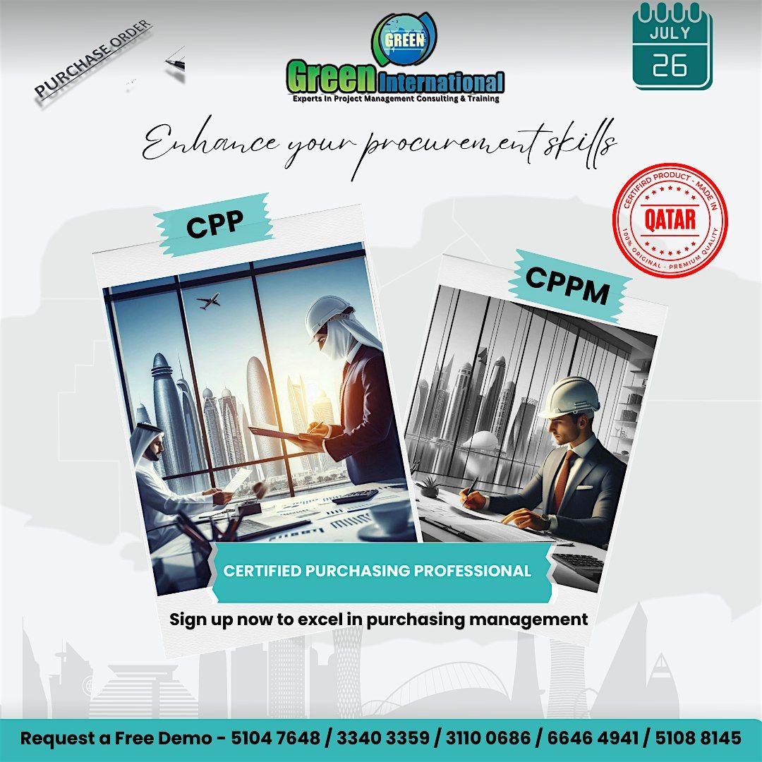 CPP\/CPPM (Certified Professional Purchasing Manager) Training  in Qatar