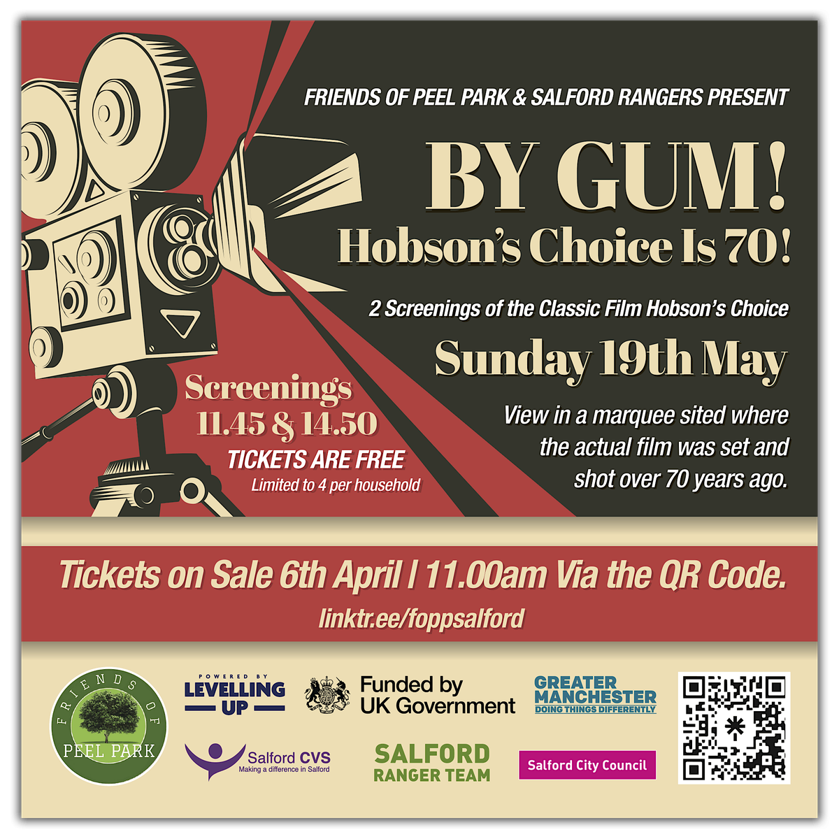 2.50pm  screening (with subtitles)   By Gum ! Hobsons Choice is 70