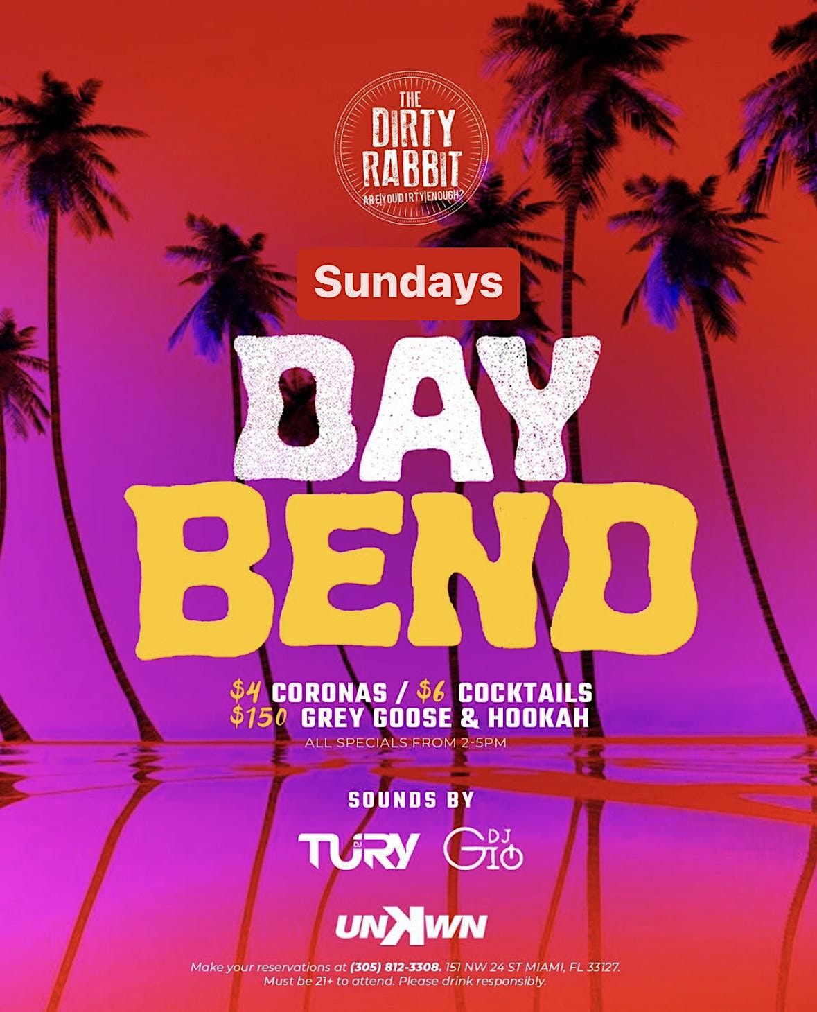 Dirty Rabbit Day Party, The Dirty Rabbit Wynwood, Miami, 10 December 2023