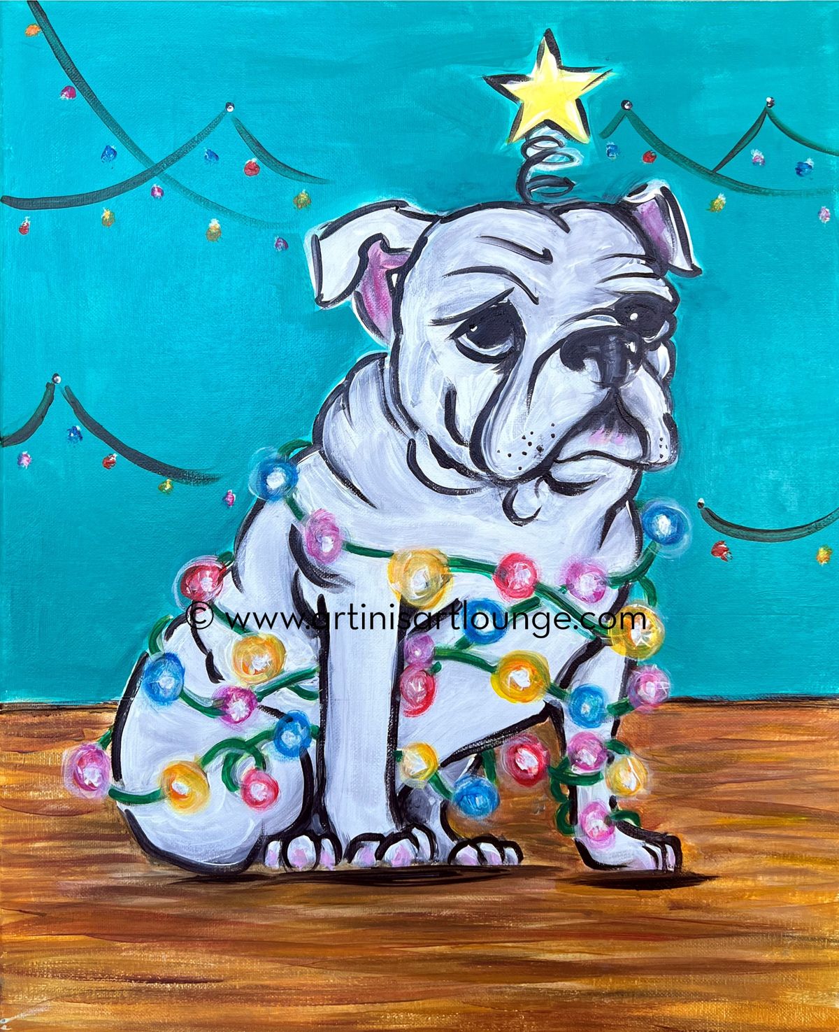 Night Before Thanksgiving $33 Special! Bulldog in Lights