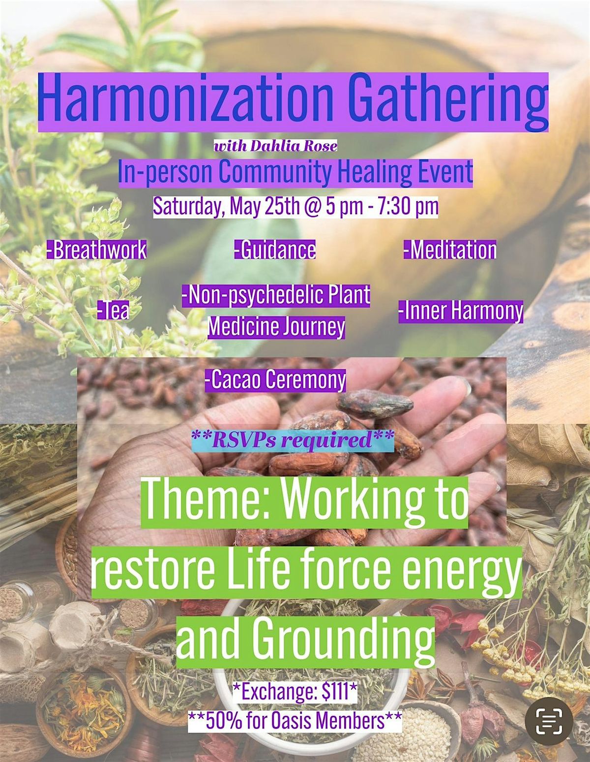 Harmonization Gathering - In person Community Healing Event