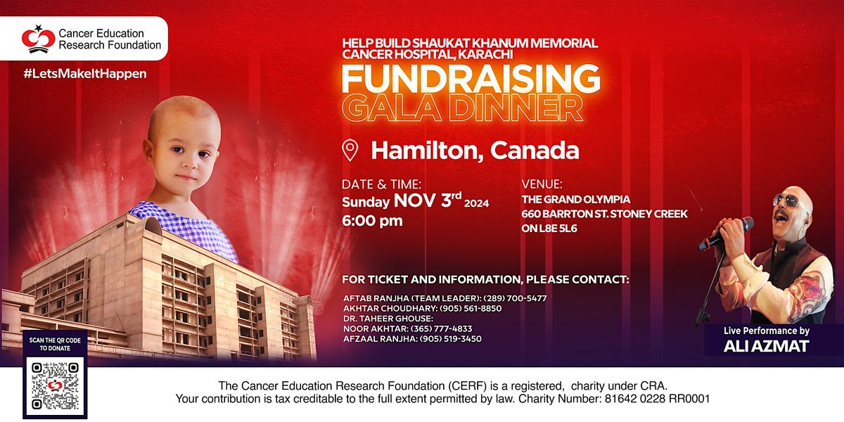 Shaukat Khanum Fundraising Gala Dinner in Hamilton, Canada