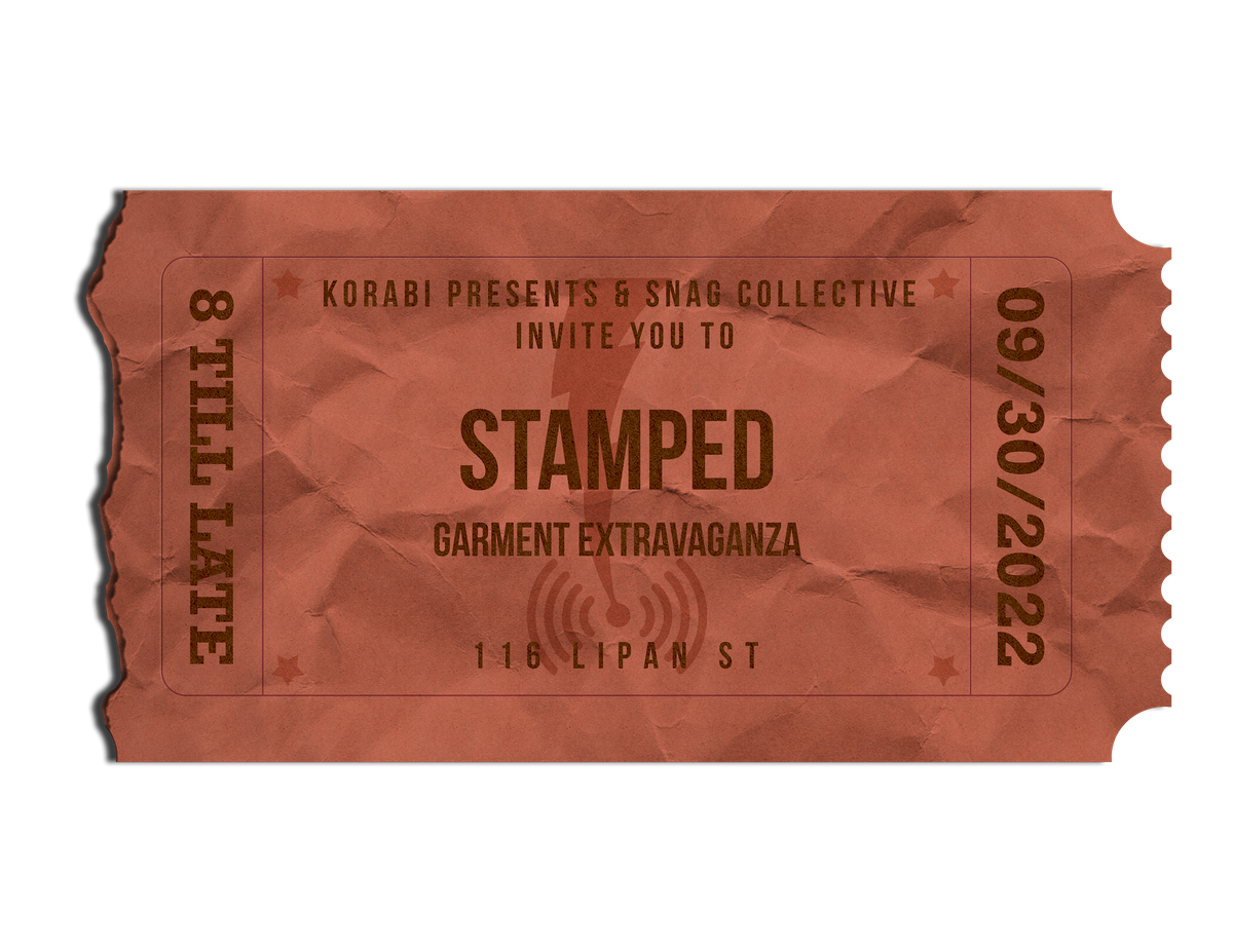 Stamped Garment Extravaganza Snag Collective Denver 30 September To stamped-garment-extravaganza-snag-collective-denver-30-september-to