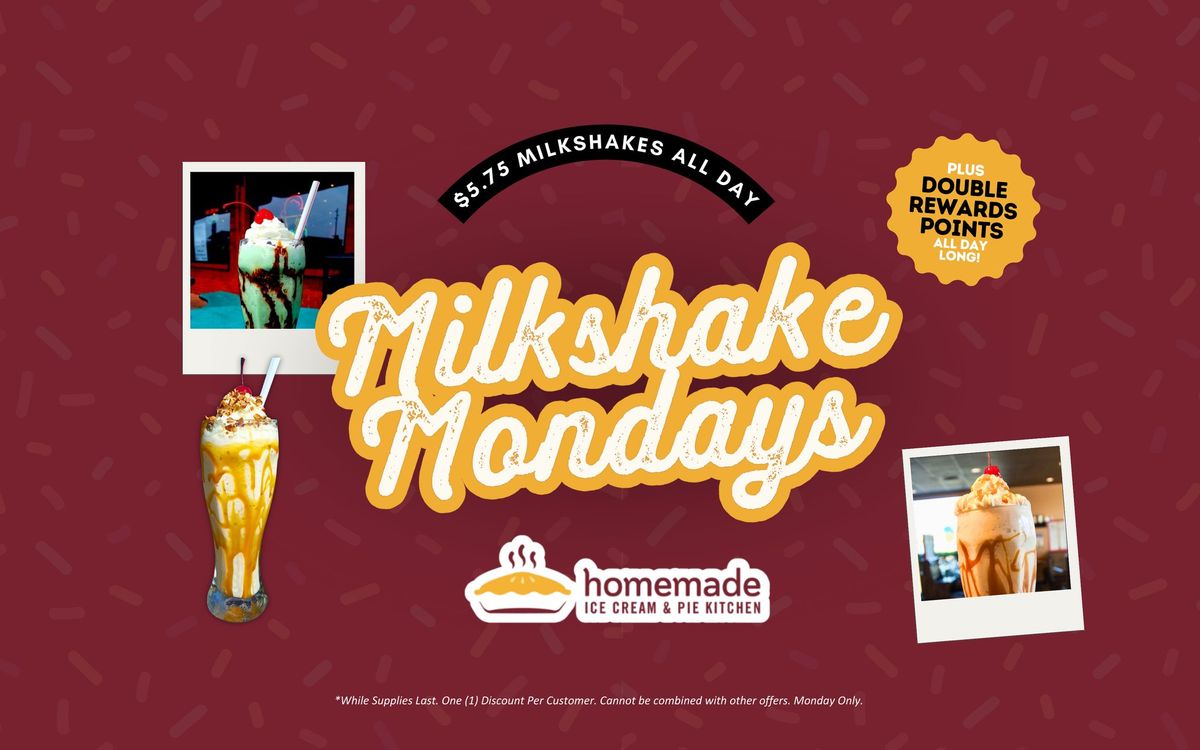 \ud83c\udf66\ud83e\udd5b  MILKSHAKE MONDAYS AT THE PIE KITCHEN \ud83c\udf66\ud83e\udd5b 