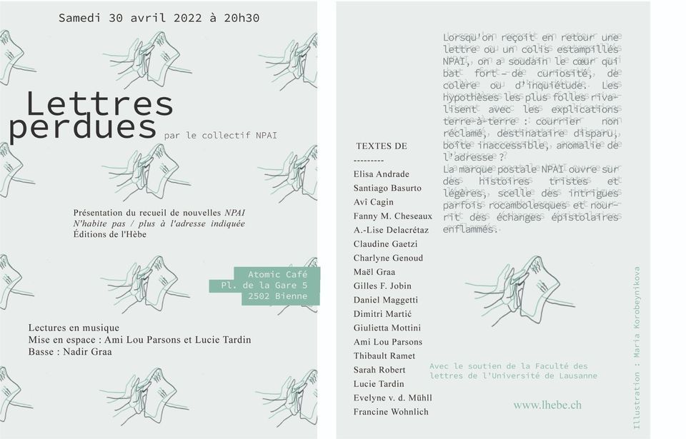 Lettres perdues. Lecture Collectif NPAI