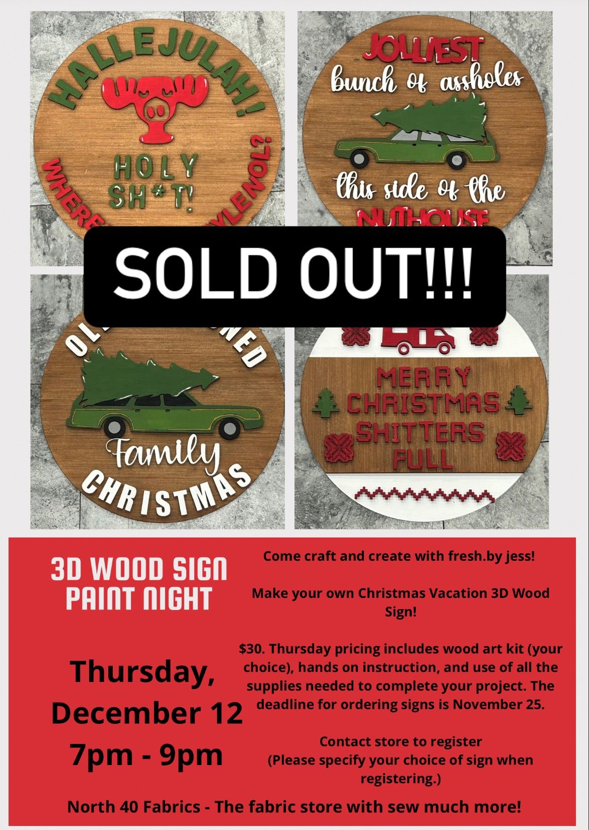 $30.00 THURSDAY ~ NATIONAL LAMPOONS SIGNS