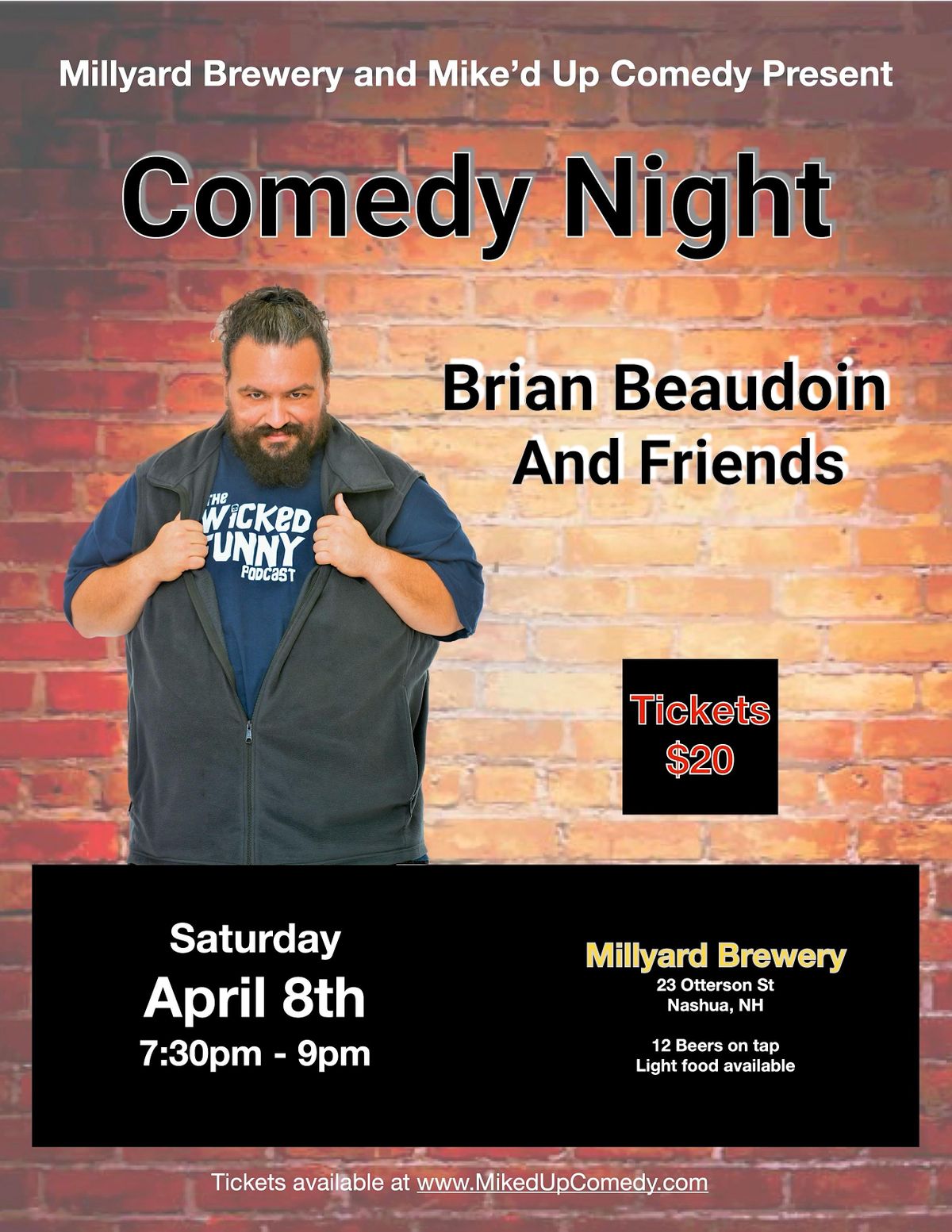 Comedy Night at Millyard Brewery in Nashua