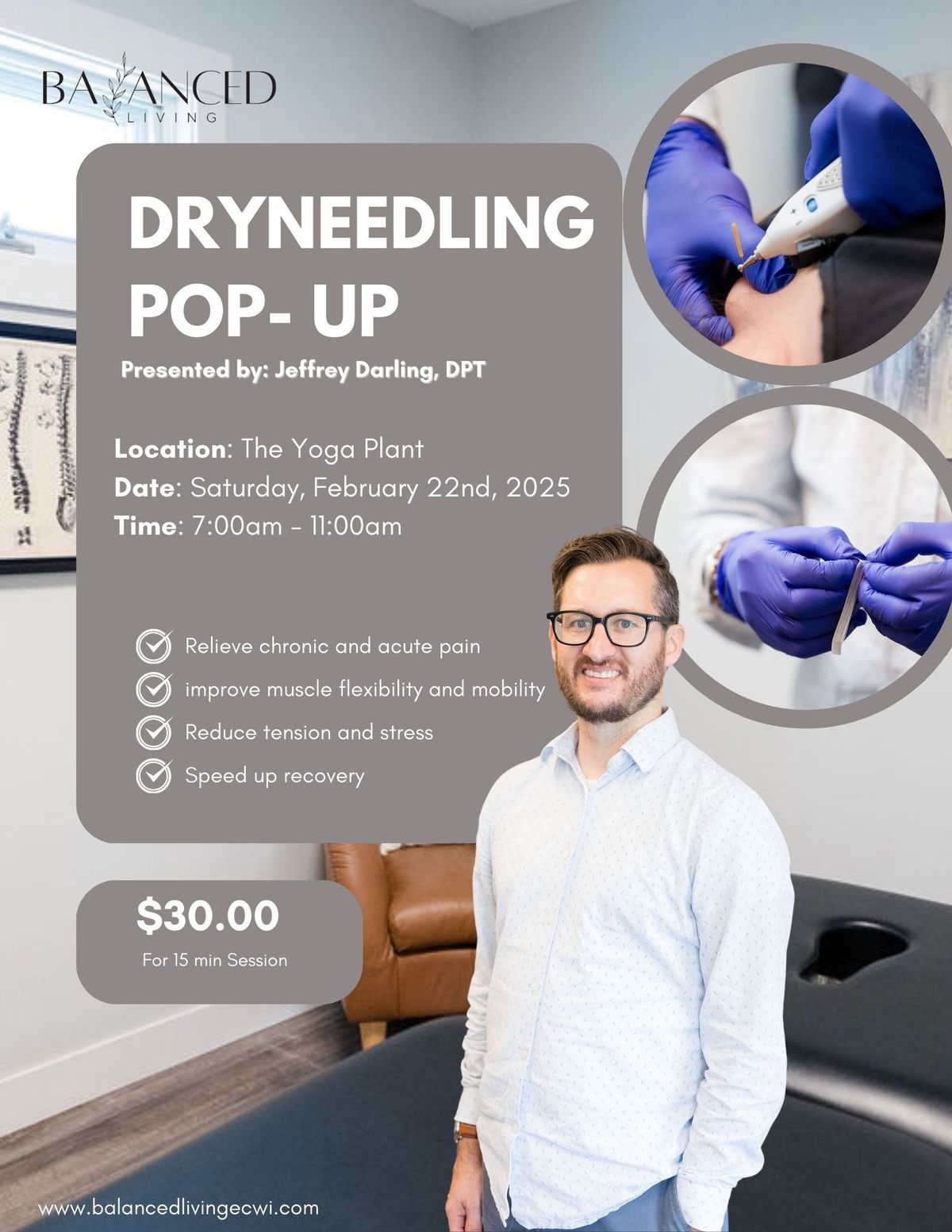 Dry Needling Pop-up Day @ The Yoga Plant w\/ Jeffrey Darling, DPT