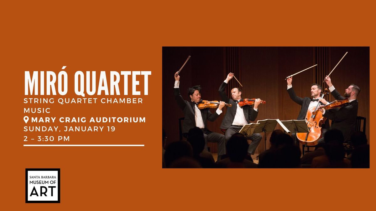 String Quartet Chamber Music Concert: Mir\u00f3 Quartet