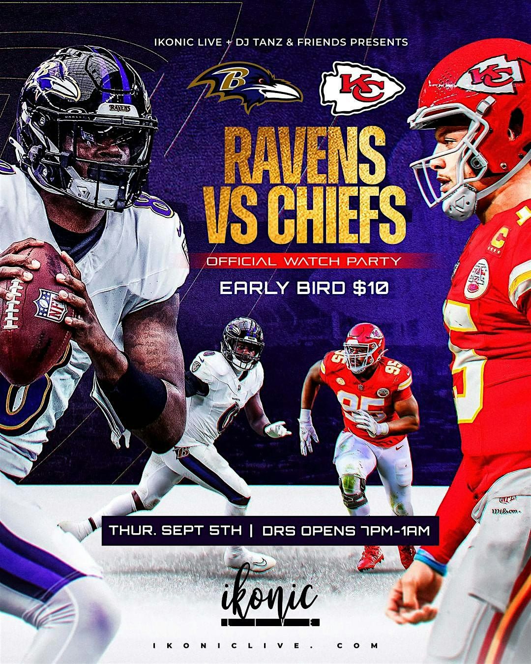 Ravens vs Chiefs Official Watch Party