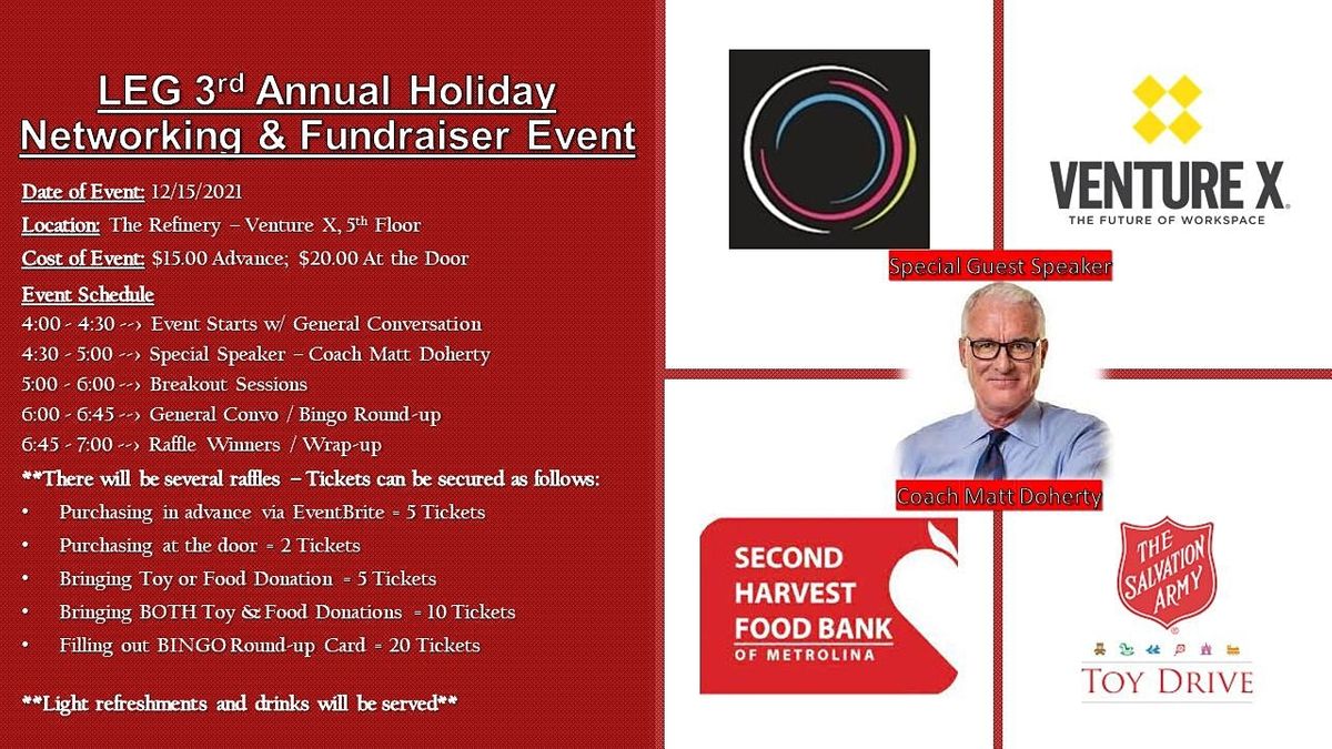 LEG Holiday Networking & Fundraiser Event