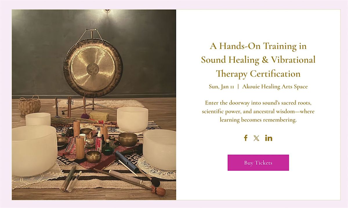 A Hands-On Training in Sound Healing & Vibrational Therapy Certification