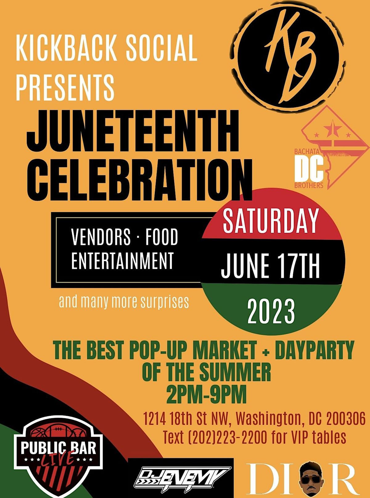 JUNETEENTH CELEBRATION, Public Bar Live, Washington, 17 July 2023