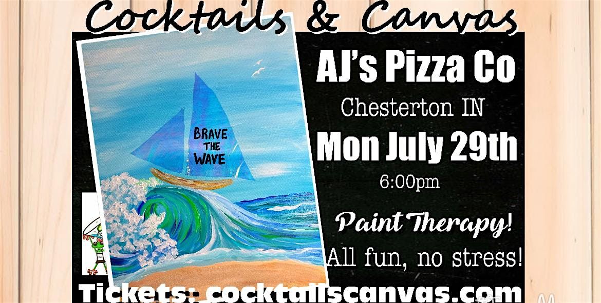 "Brave the Wave" Cocktails and Canvas Painting Art Event