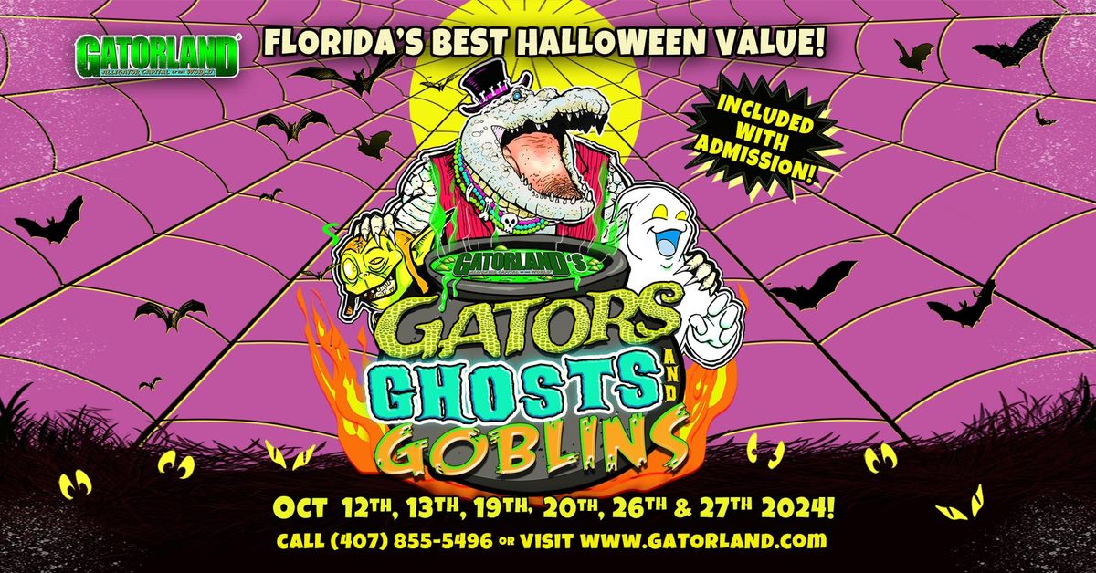 Gatorland's Gators, Ghosts & Goblins Halloween Event - Weekends Oct 12 to 27, 2024