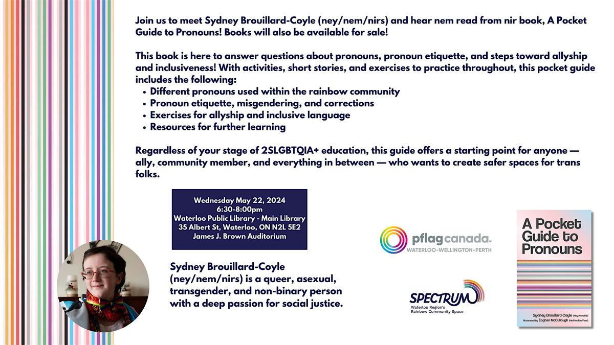PFLAG and Spectrum Author Event with Sydney Brouillard-Coyle
