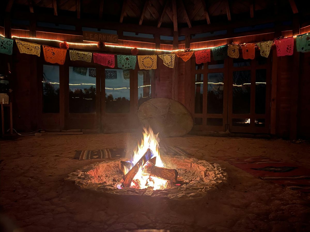 OCTOBER - Community Fire (7:00 PM) - Potluck, Huichol Art (5:30 PM)