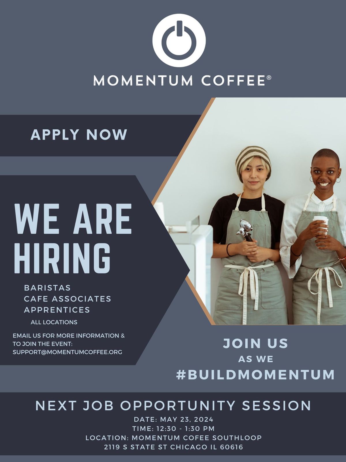 Momentum Coffee Job Opportunity Session -SUMMER HIRING