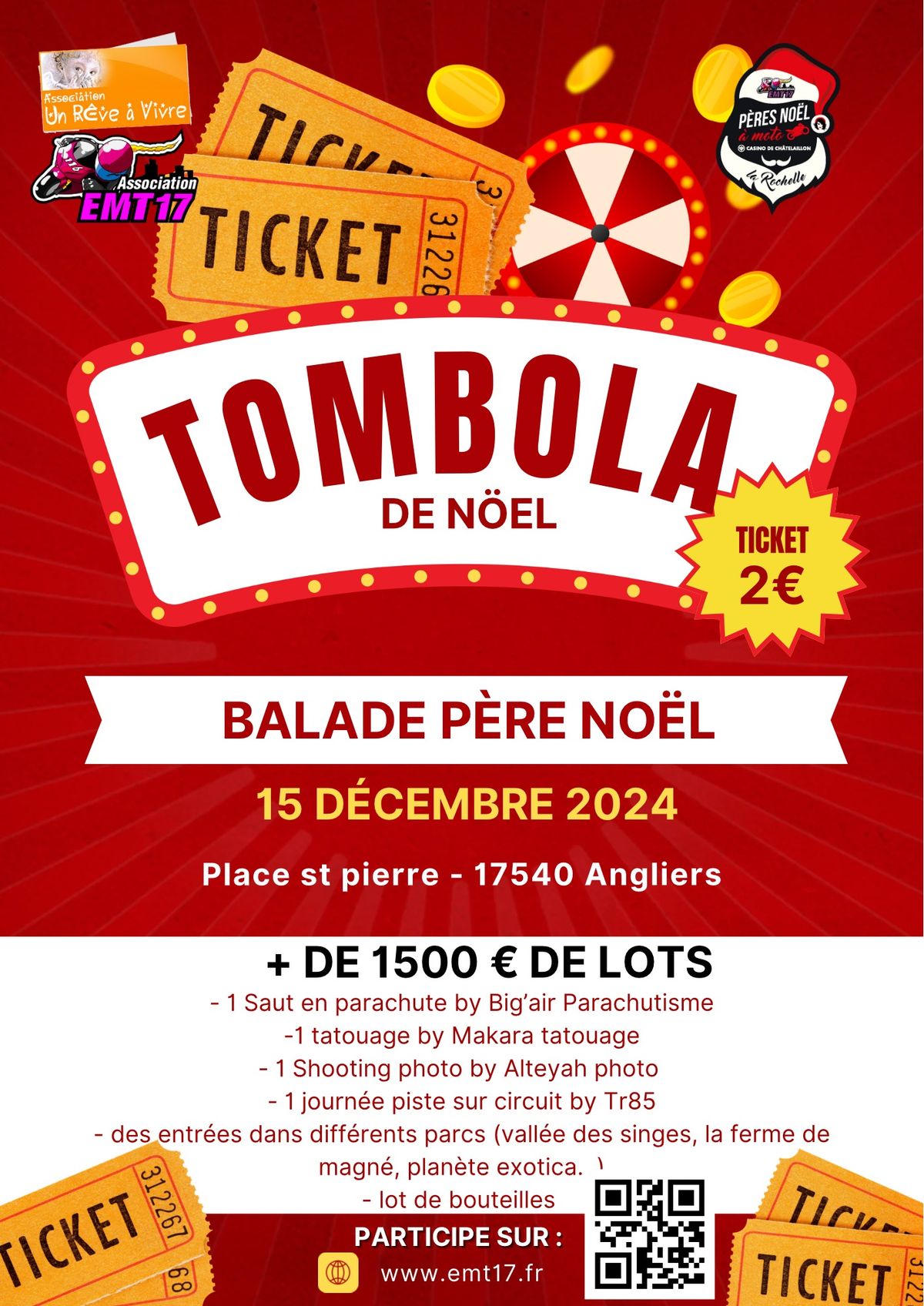 Tombola des p\u00e8res No\u00ebl \ud83c\udf85 \u00e0 Moto La Rochelle #emt17