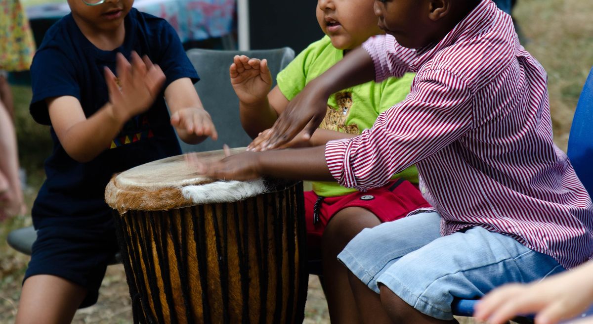 African drumming workshop for families