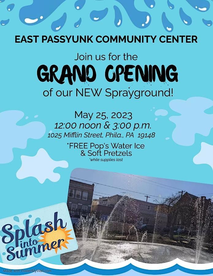 East Passyunk Community Center Spray Ground Grand Opening