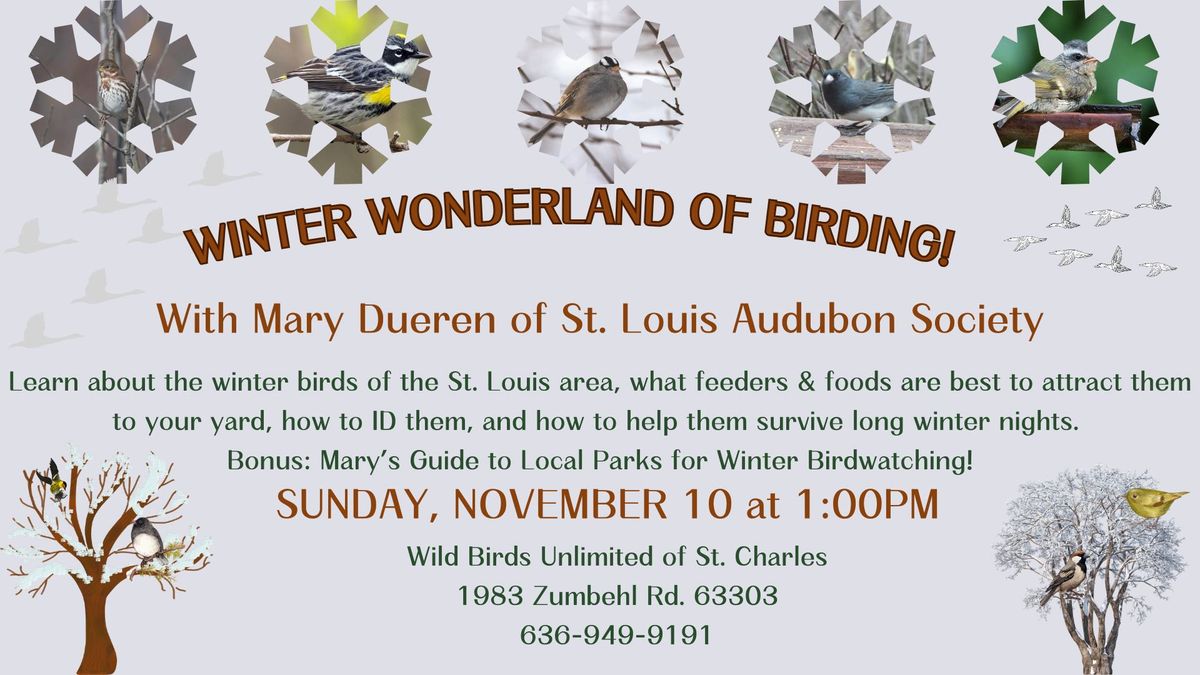 Winter Wonderland of Birding! With Mary Dueren of St. Louis Audubon