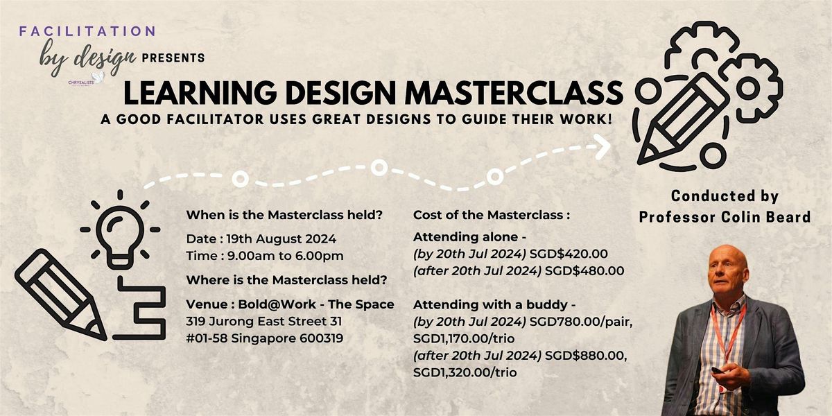 Learning Design Masterclass (Singapore) with Professor Colin Beard