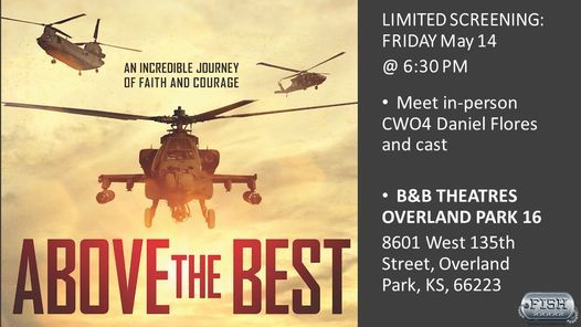 Movie Screening "Above The Best", B&B Overland Park 16, 14 May 2021