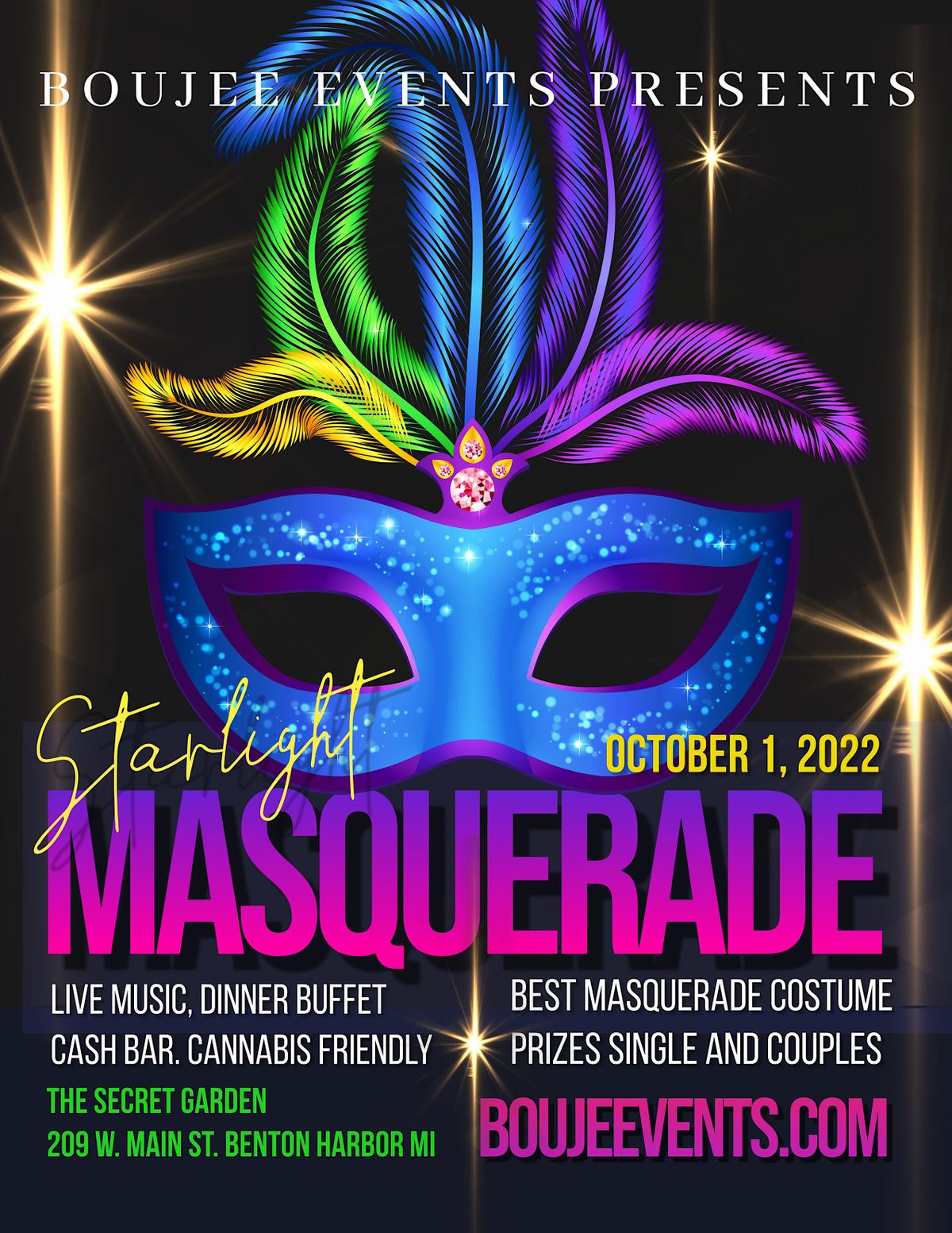 STARLIGHT MASQUERADE BALL 2022, The Secret Garden at the Harbor, Benton