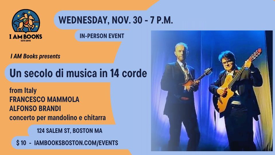 Mandolin and Guitar Concert with Francesco Mammola and Alfonso Brandi