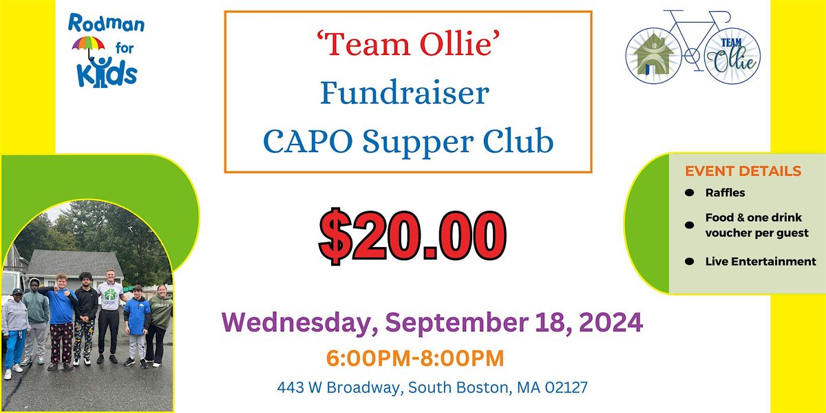 'Team Ollie' Fundraiser CAPO Supper Club