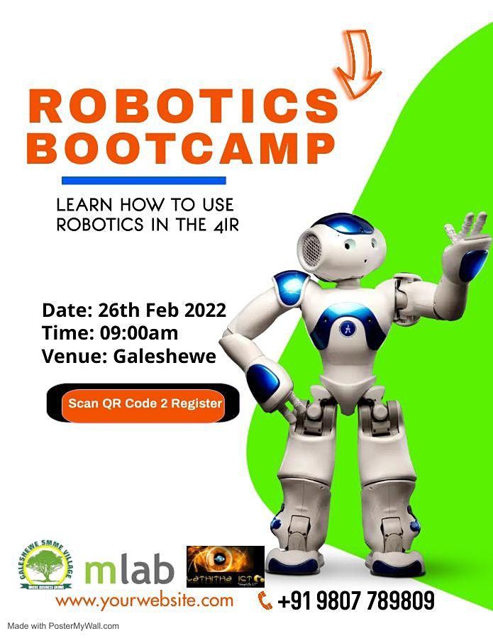 Robotics Bootcamp, Galeshewe SMME Village, Kimberley, 20 March 2022