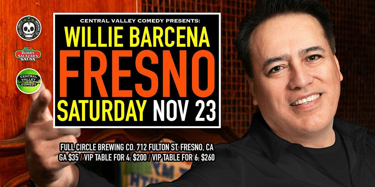 COMEDY IN THE BREWERY: SATURDAY, NOV 23 (WILLIE BARCENA)